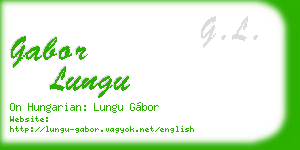 gabor lungu business card
